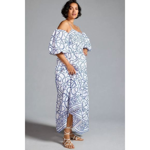 Anthropologie Puff-Sleeve Eyelet Dress - Picture 8 of 12